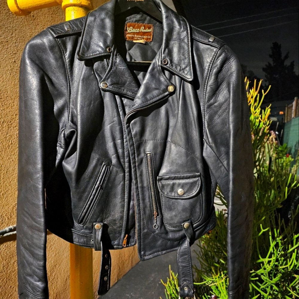 Original Buco leather biker jacket circa 1950's!